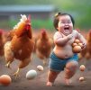 Stealing the Eggs _ Eureka Pet Shop #hen #henart #henartwork #henlovers  #petlovers.jpeg